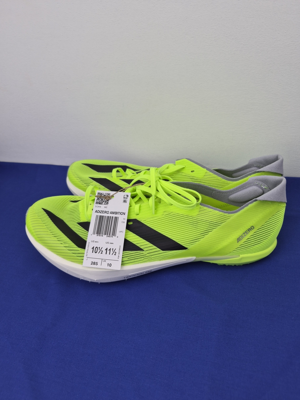 Adidas Adizero Avanti Track Spikes Neon Green Lightstrike Pro Unisex Mens  10.5